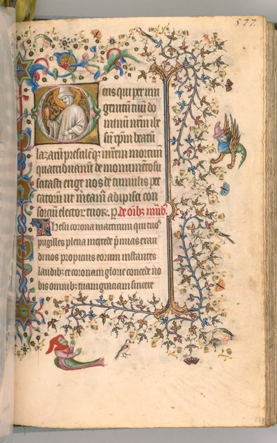 Horas de Carlos Nobre, rei de Navarra 1361-1425, fol. 283r, São Lázaro, c. 1405 de Master of the Brussels Initials and Associates