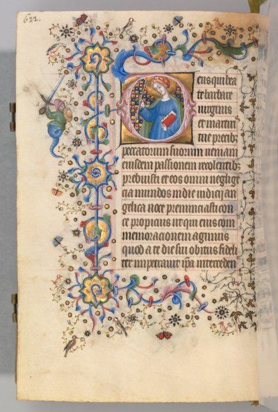 Horas de Carlos Nobre, rei de Navarra 1361-1425, fol. 305v, St. Marta, c. 1405 de Master of the Brussels Initials and Associates