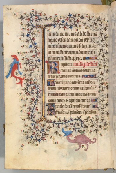 Horas de Carlos Nobre, rei de Navarra 1361-1425, fol. 321v, Busto da Morte, c. 1405 de Master of the Brussels Initials and Associates