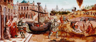 A história de Teseu, meados do século XV de Master of the Cassoni