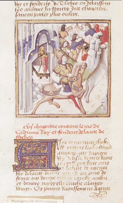 Ms 622 fol.9v Cadmus, fundador de Tebas, de &39;Des Hommes Illustres&39;, c.1460 de Master of the Champion des Dames
