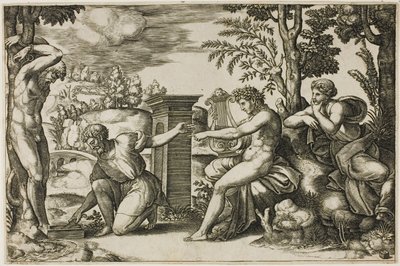 Apolo e Marsias de Master of the Die