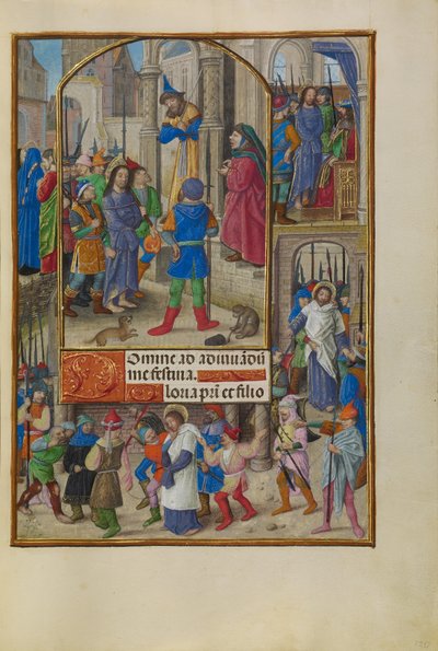 Cristo perante Caifás de Master of the Dresden Prayer Book