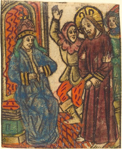 Cristo diante de Caifás de Master of the Dutuit Mount of Olives after Master of St. Erasmus