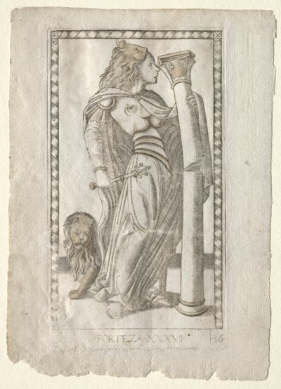 Forteza (do Tarocchi, série B: Princípios e Virtudes Cósmicos, #36) de Master of the E Series Tarocchi