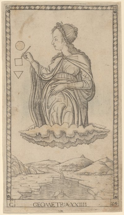 Geometria (Geometria) de Master of the E Series Tarocchi