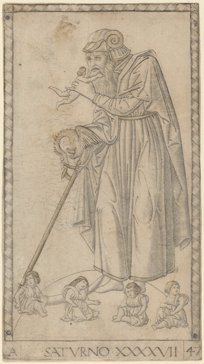 Saturno (Saturno) de Master of the E Series Tarocchi