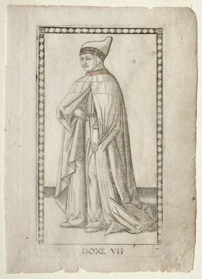 O Doge do Tarocchi, série E: Conditions of Man,  7, antes de 1467. de Master of the E Series Tarocchi
