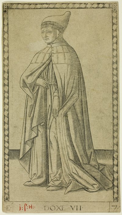 O Doge, placa sete de The Ranks and Conditions of Men de Master of the E Series Tarocchi