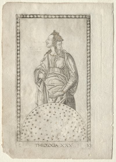 Teologia do Tarocchi, série C: Liberal Arts,  30, antes de 1467. de Master of the E Series Tarocchi