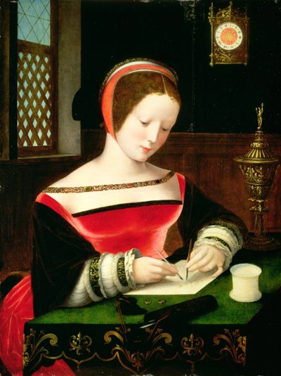 Escrita de Santa Maria Madalena (painel) de Master of the Female Half Lengths