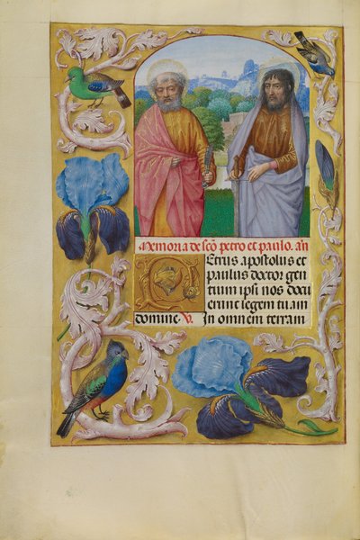 São Pedro e São Paulo de Master of the First Prayer Book of Maximilian