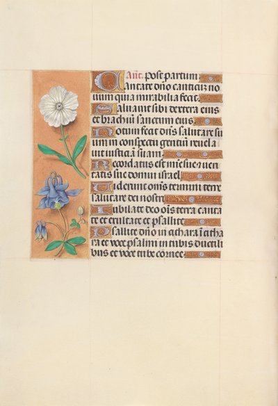 Horas da rainha Isabel, a católica, rainha da Espanha: Fol. 109v, c. 1500. de Master of the First Prayerbook of Maximillian