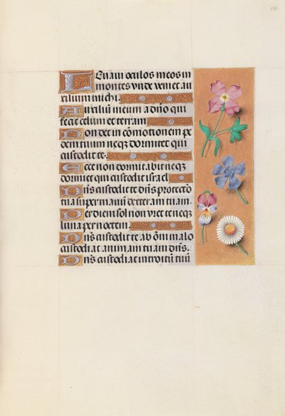 Horas da rainha Isabel, a católica, rainha da Espanha: Fol. 133r, c. 1500. de Master of the First Prayerbook of Maximillian