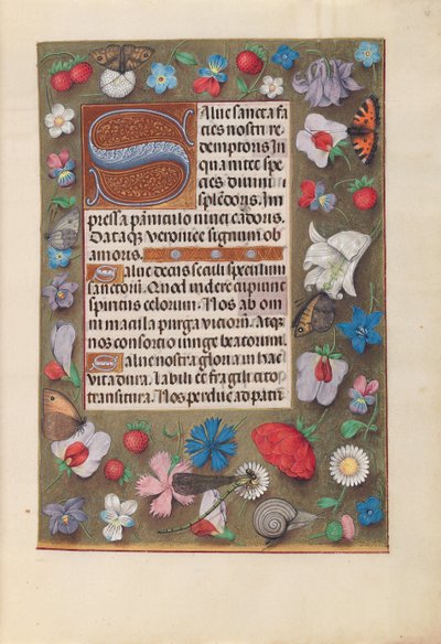 Horas da rainha Isabel, a católica, rainha da Espanha: Fol. 15r, c. 1500. de Master of the First Prayerbook of Maximillian