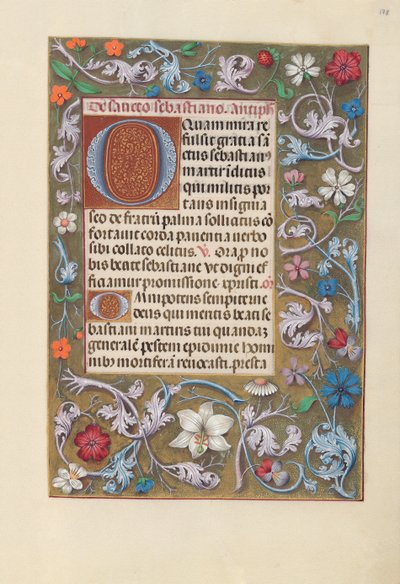 Horas da rainha Isabel, a católica, rainha da Espanha: Fol. 178r, c. 1500. de Master of the First Prayerbook of Maximillian