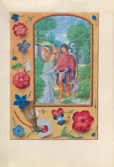 Horas da rainha Isabel, a católica, rainha da Espanha: Fol. 181v, St. Roch, c. 1500. de Master of the First Prayerbook of Maximillian