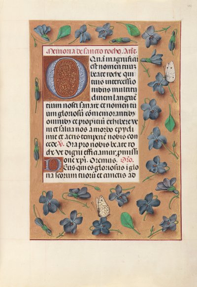 Horas da rainha Isabel, a católica, rainha da Espanha: Fol. 182r, c. 1500. de Master of the First Prayerbook of Maximillian