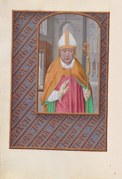 Horas da rainha Isabel, a Católica, rainha de Espanha:  Fol. 183v, S. Nicolau de Master of the First Prayerbook of Maximillian