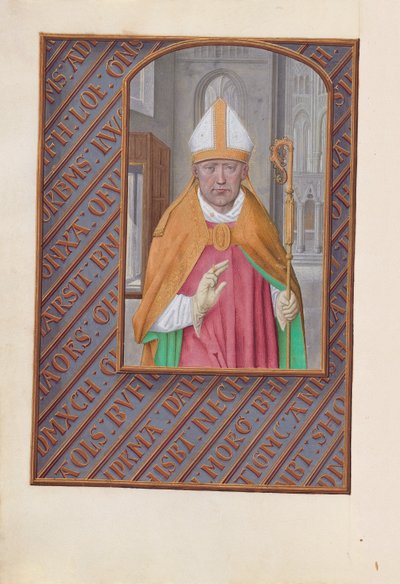Horas da rainha Isabel, a católica, rainha da Espanha: Fol. 183v, São Nicolau, c. 1500. de Master of the First Prayerbook of Maximillian
