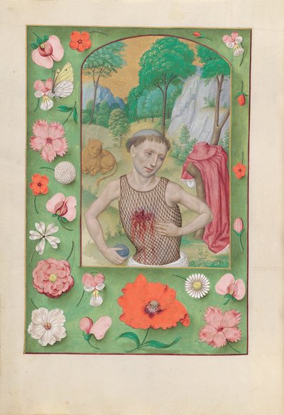 Horas da rainha Isabel, a Católica, rainha de Espanha:  Fol. 185v, S. Jerónimo de Master of the First Prayerbook of Maximillian