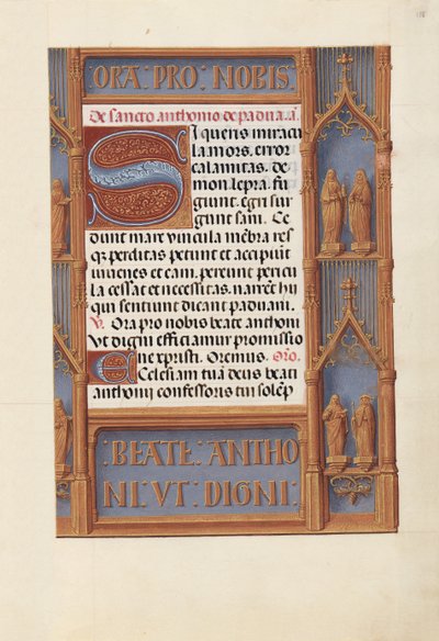 Horas da rainha Isabel, a católica, rainha da Espanha: Fol. 188r, c. 1500. de Master of the First Prayerbook of Maximillian