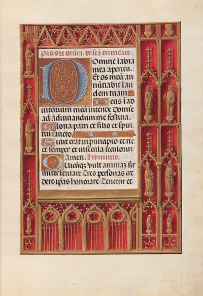 Horas da rainha Isabel, a católica, rainha da Espanha: Fol. 18r, c. 1500. de Master of the First Prayerbook of Maximillian