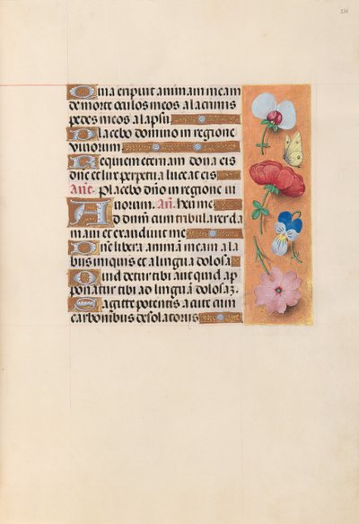 Horas da rainha Isabel, a católica, rainha da Espanha: Fol. 221r, c. 1500. de Master of the First Prayerbook of Maximillian