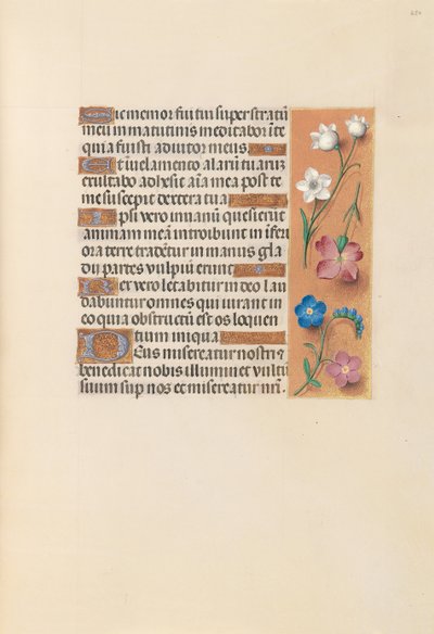 Horas da rainha Isabel, a católica, rainha da Espanha: Fol. 250r, c. 1500. de Master of the First Prayerbook of Maximillian