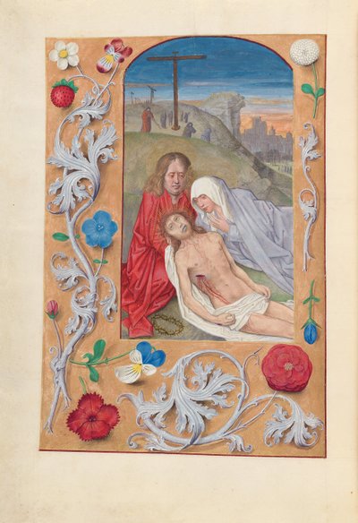Horas da rainha Isabel, a católica, rainha da Espanha: Fol. 260v, Lamentação, c. 1500. de Master of the First Prayerbook of Maximillian