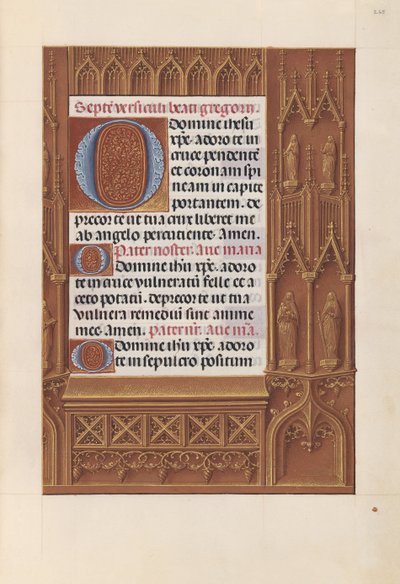 Horas da rainha Isabel, a católica, rainha da Espanha: Fol. 265r, c. 1500. de Master of the First Prayerbook of Maximillian