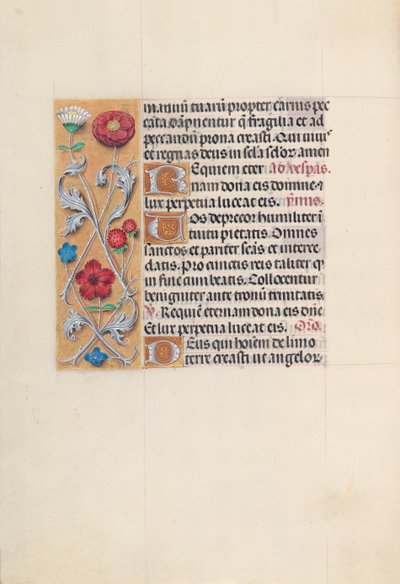Horas da rainha Isabel, a católica, rainha da Espanha: Fol. 28v, c. 1500. de Master of the First Prayerbook of Maximillian