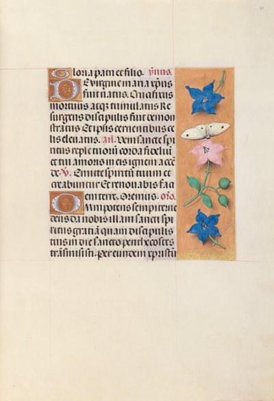 Horas da rainha Isabel, a católica, rainha da Espanha: Fol. 33r, c. 1500. de Master of the First Prayerbook of Maximillian