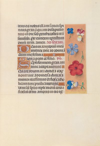 Horas da rainha Isabel, a católica, rainha da Espanha: Fol. 34r, c. 1500. de Master of the First Prayerbook of Maximillian