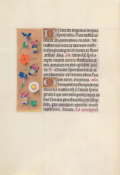 Horas da rainha Isabel, a católica, rainha da Espanha: Fol. 35v, c. 1500. de Master of the First Prayerbook of Maximillian