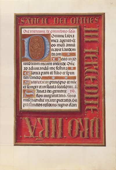 Horas da rainha Isabel, a católica, rainha da Espanha: Fol. 38r, c. 1500. de Master of the First Prayerbook of Maximillian