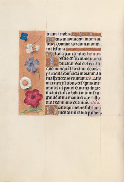 Horas da rainha Isabel, a católica, rainha da Espanha: Fol. 48v, c. 1500. de Master of the First Prayerbook of Maximillian