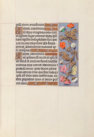 Horas da rainha Isabel, a católica, rainha da Espanha: Fol. 51r, c. 1500. de Master of the First Prayerbook of Maximillian