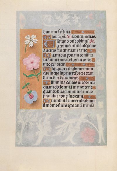 Horas da rainha Isabel, a católica, rainha da Espanha: Fol. 57v, c. 1500. de Master of the First Prayerbook of Maximillian