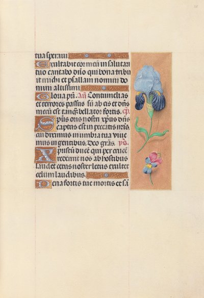 Horas da rainha Isabel, a católica, rainha da Espanha: Fol. 58r, c. 1500. de Master of the First Prayerbook of Maximillian