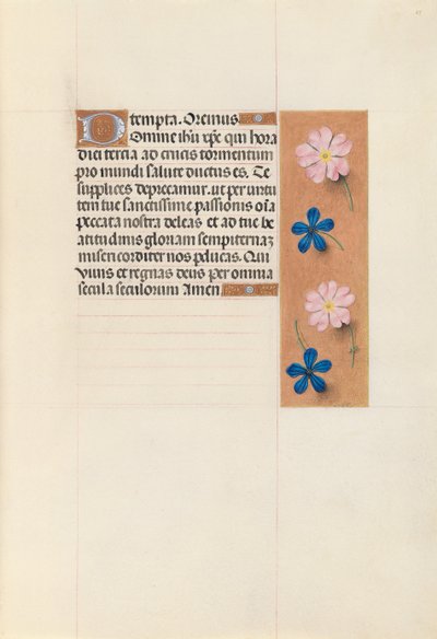 Horas da rainha Isabel, a católica, rainha da Espanha: Fol. 65r, c. 1500. de Master of the First Prayerbook of Maximillian