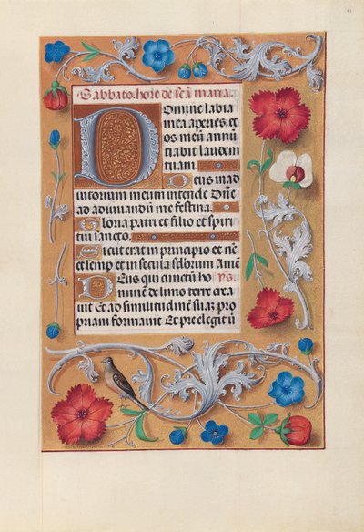 Horas da rainha Isabel, a católica, rainha da Espanha: Fol. 81r, c. 1500. de Master of the First Prayerbook of Maximillian