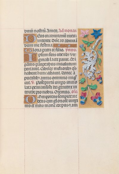 Horas da rainha Isabel, a católica, rainha da Espanha: Fol. 84r, c. 1500. de Master of the First Prayerbook of Maximillian