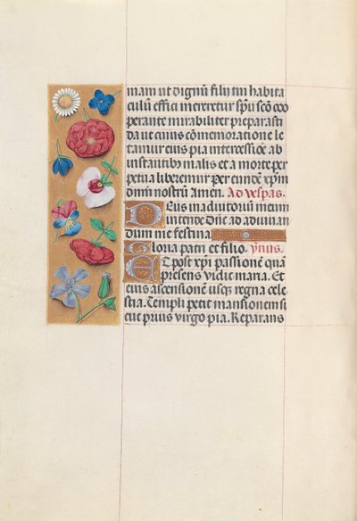 Horas da rainha Isabel, a católica, rainha da Espanha: Fol. 84v, c. 1500. de Master of the First Prayerbook of Maximillian