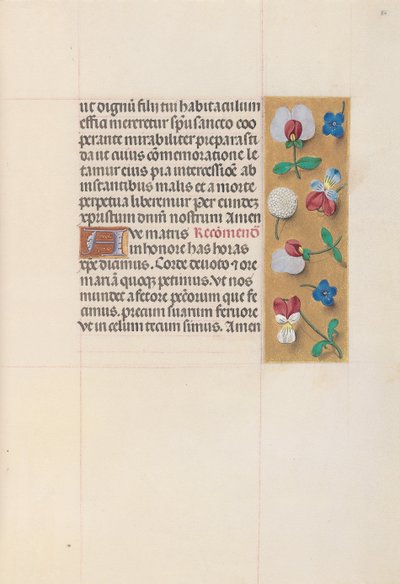 Horas da rainha Isabel, a católica, rainha da Espanha: Fol. 86r, c. 1500. de Master of the First Prayerbook of Maximillian