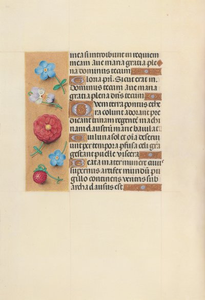Horas da rainha Isabel, a católica, rainha da Espanha: Fol. 99v, c. 1500. de Master of the First Prayerbook of Maximillian
