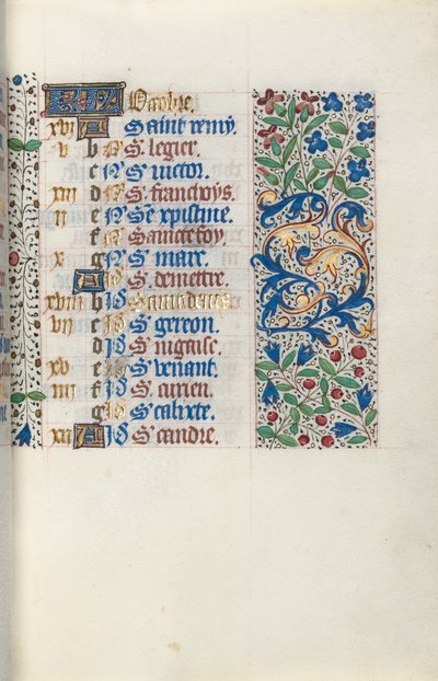 Livro de Horas de Uso de Rouen: fol. 10r, c. 1470 de Master of the Geneva Latini