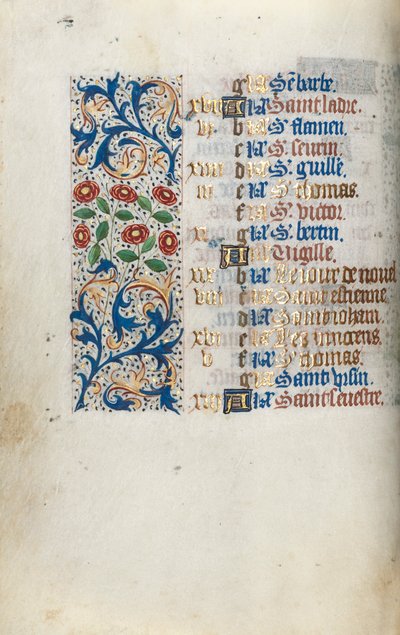 Livro de Horas de Uso de Rouen: fol. 12v, c. 1470 de Master of the Geneva Latini