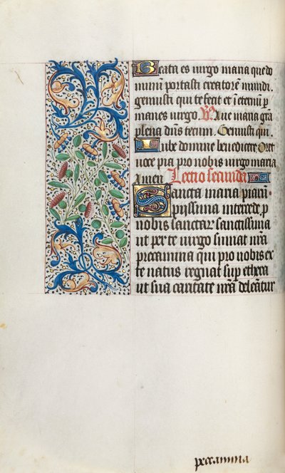 Livro de Horas de Uso de Rouen: fol. 35v, c. 1470 de Master of the Geneva Latini
