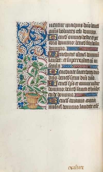Livro de Horas de Uso de Rouen: fol. 43v, c. 1470 de Master of the Geneva Latini